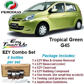 Perodua Viva Original Touch Up Paint Ezy Touch Up Combo Set Touch Up Paint Scratch Removal Calar Kereta Shopee Malaysia