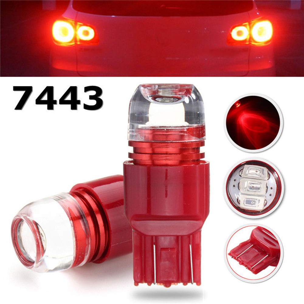 1 Pair BA15S P21W Pure 1156 Red LED Strobe No Delay for Tail Brake Stop Lights