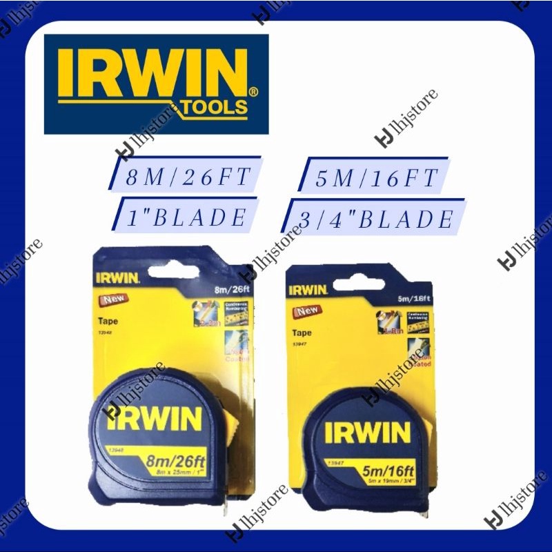 8m (26ft) / 5m (16ft) IRWIN Measuring Tape / Pita pengukur 100% Original / TALI TAPE / 卷尺 / 拉尺