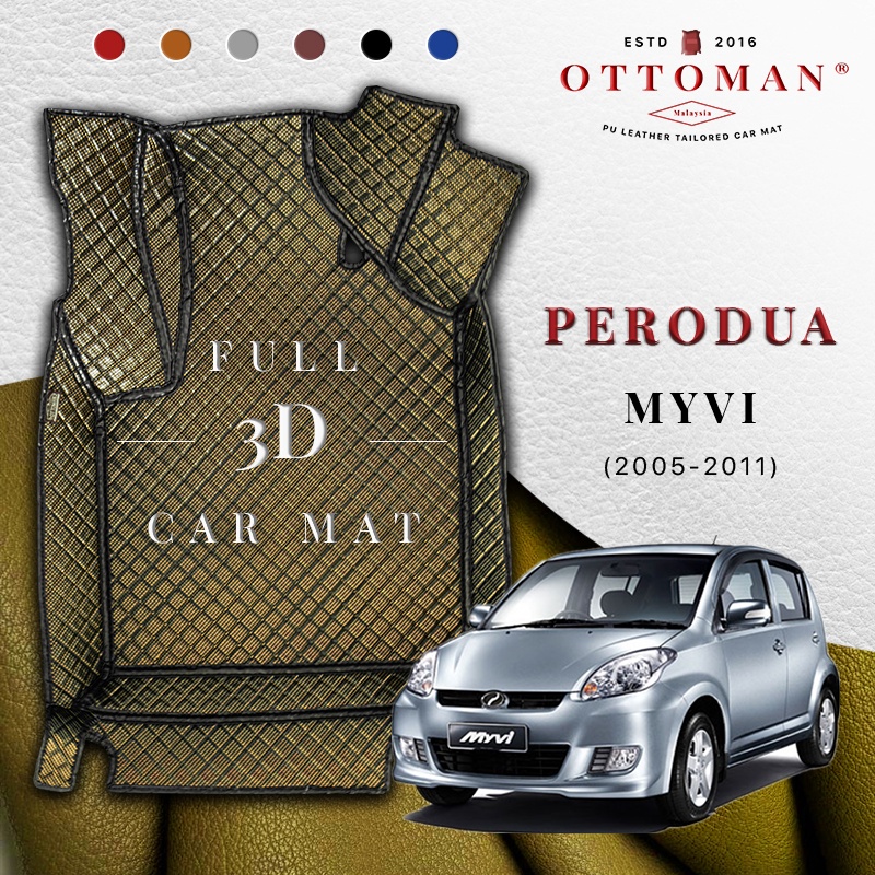 Ottoman Car Mat Perodua Myvi (20052011) Shopee Malaysia