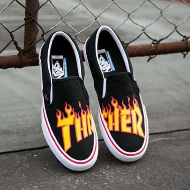 vans thrasher slip on original