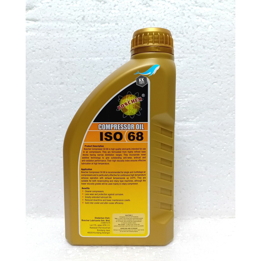 Buy Boscher Iso 68 Compressor Oil 1l Seetracker Malaysia