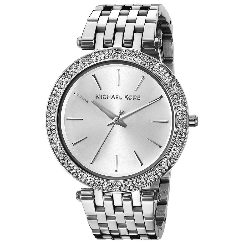 michael kors silvertone darci watch