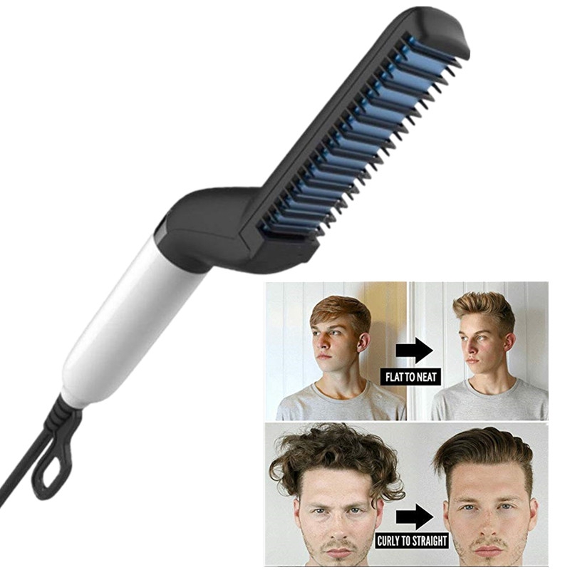 Multi Function Korea Men S Straight Hair Curly Hair Comb Shopee