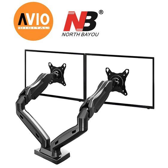 NB F160 17 to 27 inch Double monitor Arm mount Bracket Shopee Malaysia