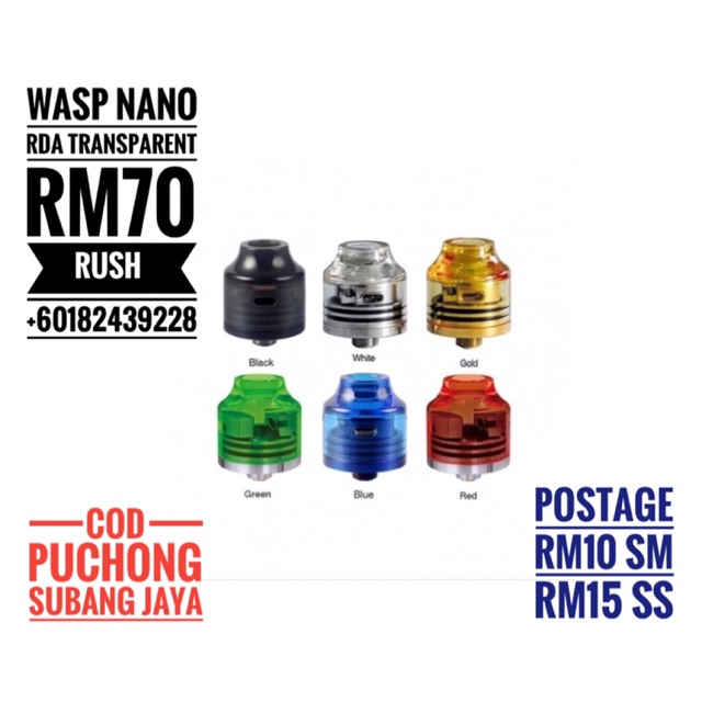 Oumier Wasp Nano Rda Transparent 22mm Authentic Original Shopee Malaysia