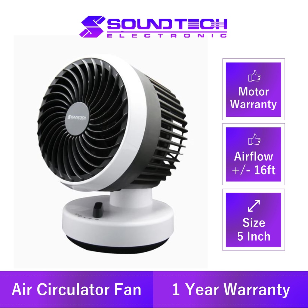 Soundteoh 5 Inch Air Circulation Fan ACF-8 | Stand Fan | Table Fan | Study Fan | Mini Fan