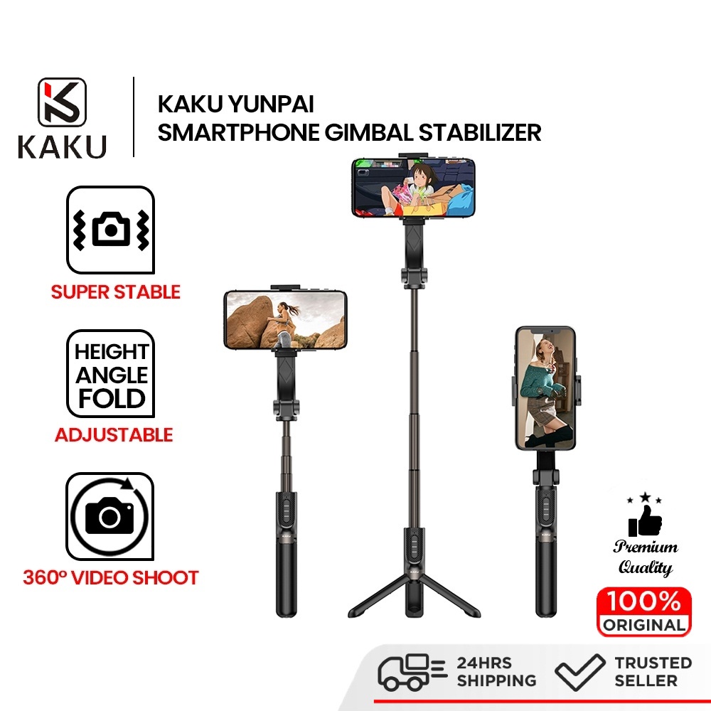 KAKU YUNPAI Smartphone Gimbal Stabilizer Foldable Selfie Stick Phone Stand Phone Holder Tripod Samsung iPhone DJI Realme