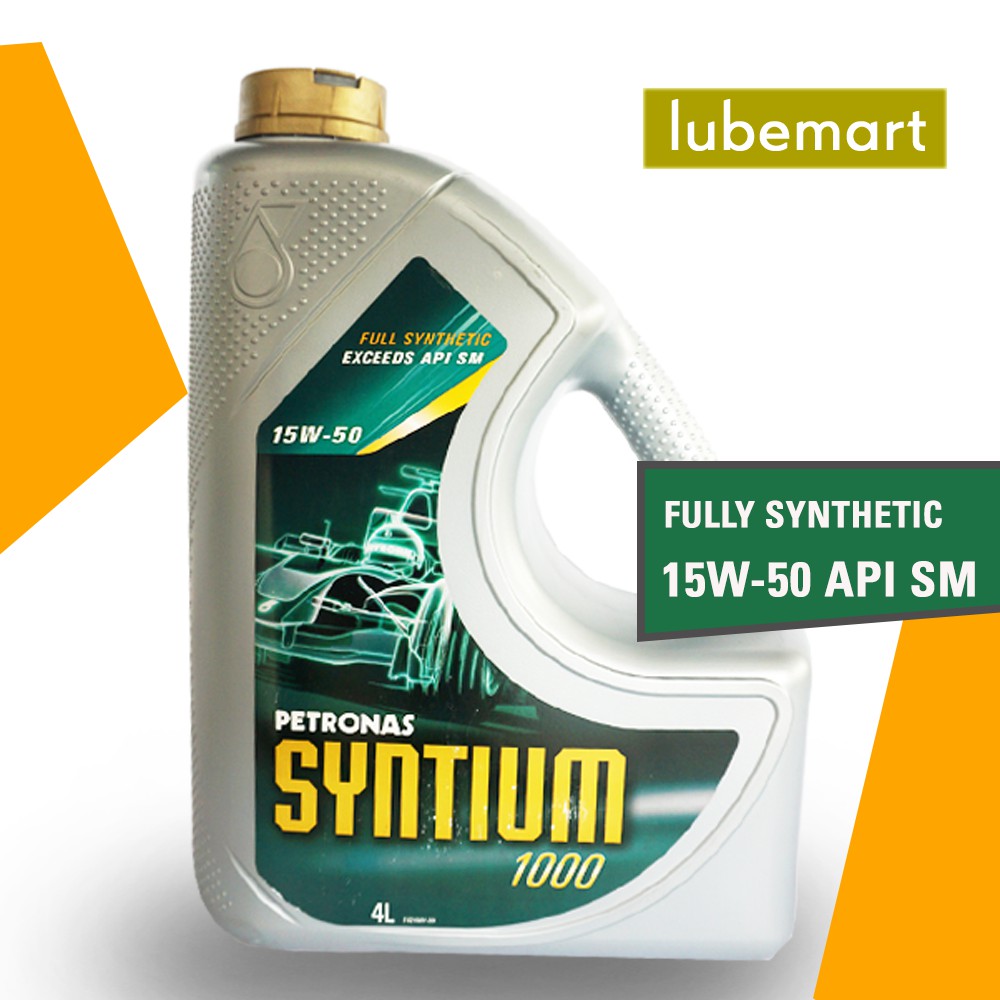 PETRONAS SYNTIUM 1000 15W50 FULLY SYNTHETIC ENGINE OIL (4 LITERS