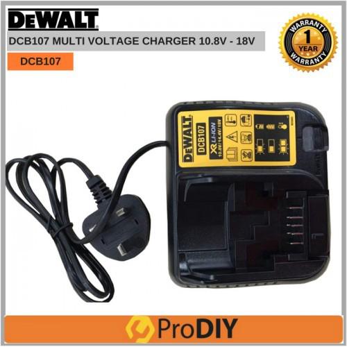 DEWALT DCB107 Multi Voltage Battery Charger 10.8v 14.4v 18v Shopee