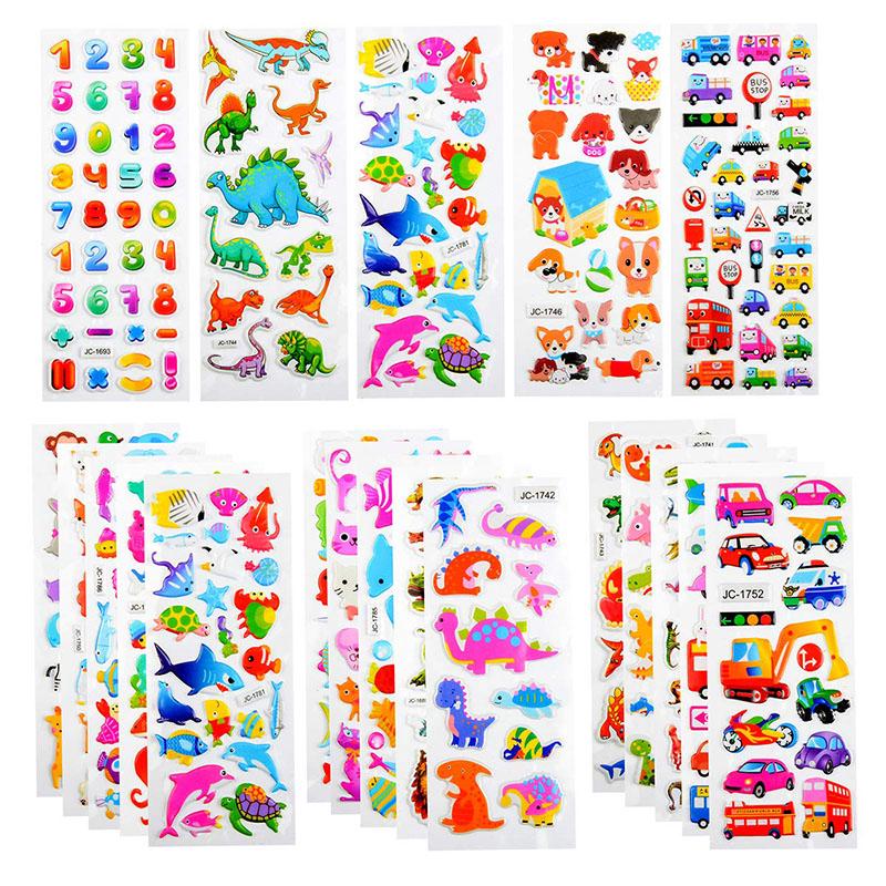 40 Sheets 1500 Style Puffy Stickers for Kids and Toddlers Packs Puffy ...