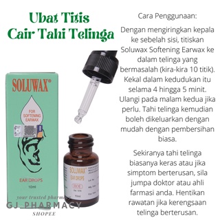 SOLUWAX Ear Drops / UBAT CAIR TAHI TELINGA/ACERUMEN Ear Hygiene