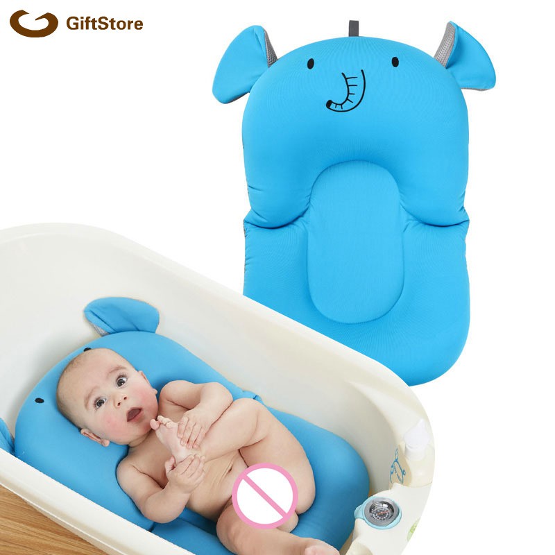 Baby Bath Tub Newborn Foldable Pad Chair Shelf Bathtub Seat Infant