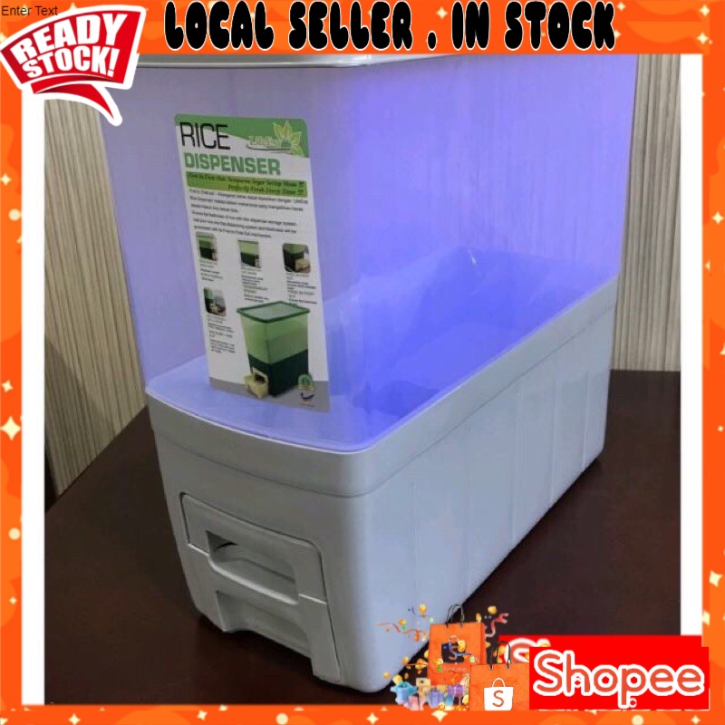 🌈[SALE]🔥 RICE DISPENSER 10KG Japanese Style Hygienic Rice Dispenser (READY STOCK) bekas simpana beras yang sngat menarik