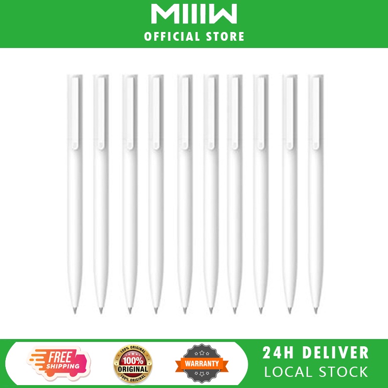 Xiaomi Mijia Mi Gel Ink Pen White Quick Dry Writing Pen (10 Pcs x 0.5mm