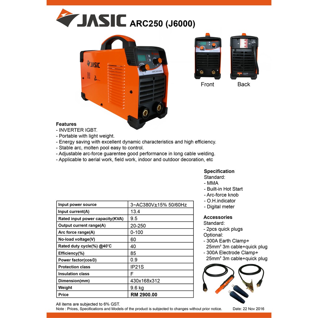 Jasic Welding Machine ARC250 J6000 Shopee Malaysia