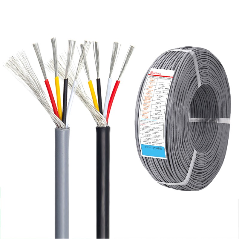 RETAIL UL2547 2/3/4 Multicore Shielded Wire Cable Audio Signal Wires 22