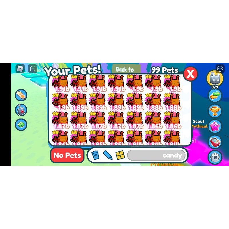 Roblox Pet Simulator X Limited Rainbow Candy Cane FAST SHIPPING