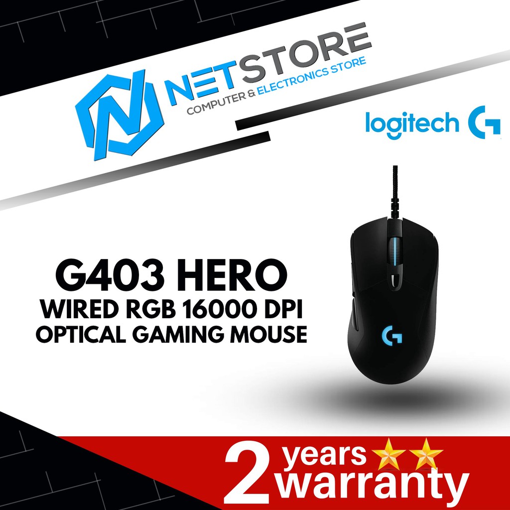 Logitech G403 Hero 16k Dpi Gaming Mouse 910 Shopee Malaysia