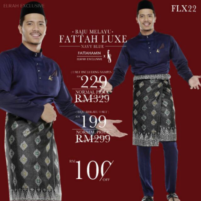  Baju  melayu fattah luxe Shopee Malaysia