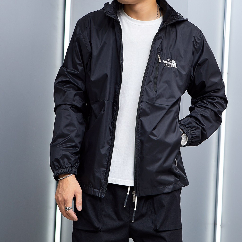 the north face black windbreaker