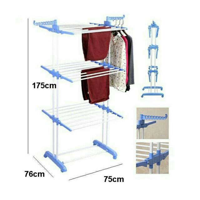 3 Tier Fordable Korean Hanging Drying Rack Shopee Malaysia