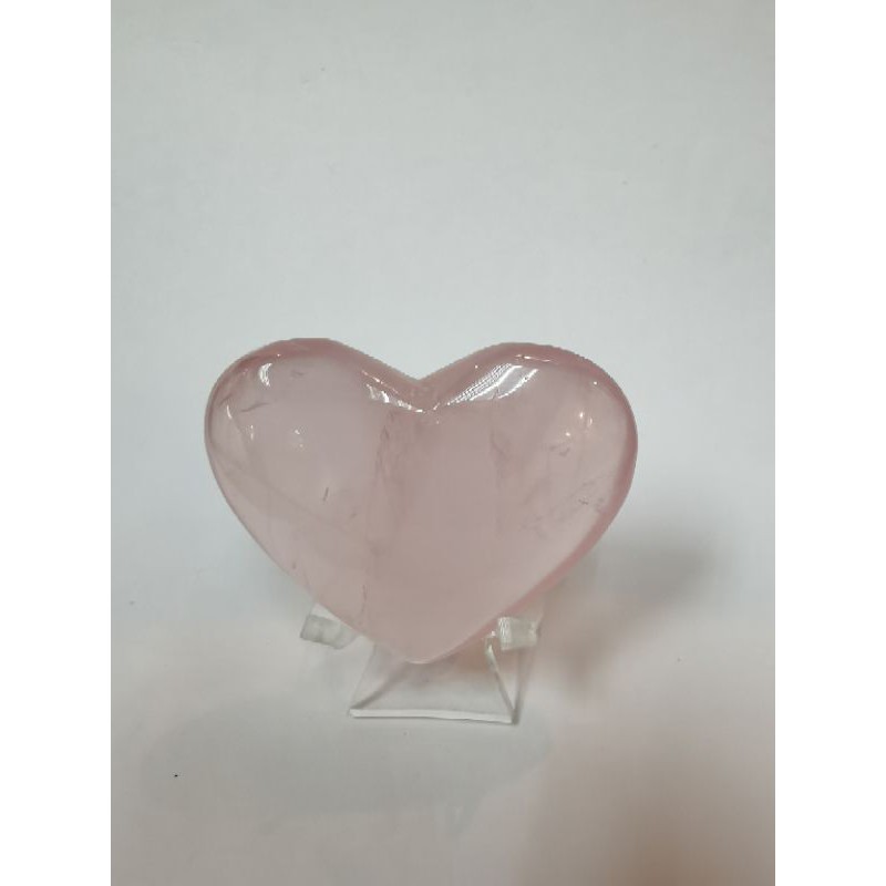natural rose quartz heart shaped 天然粉晶心形小摆件
