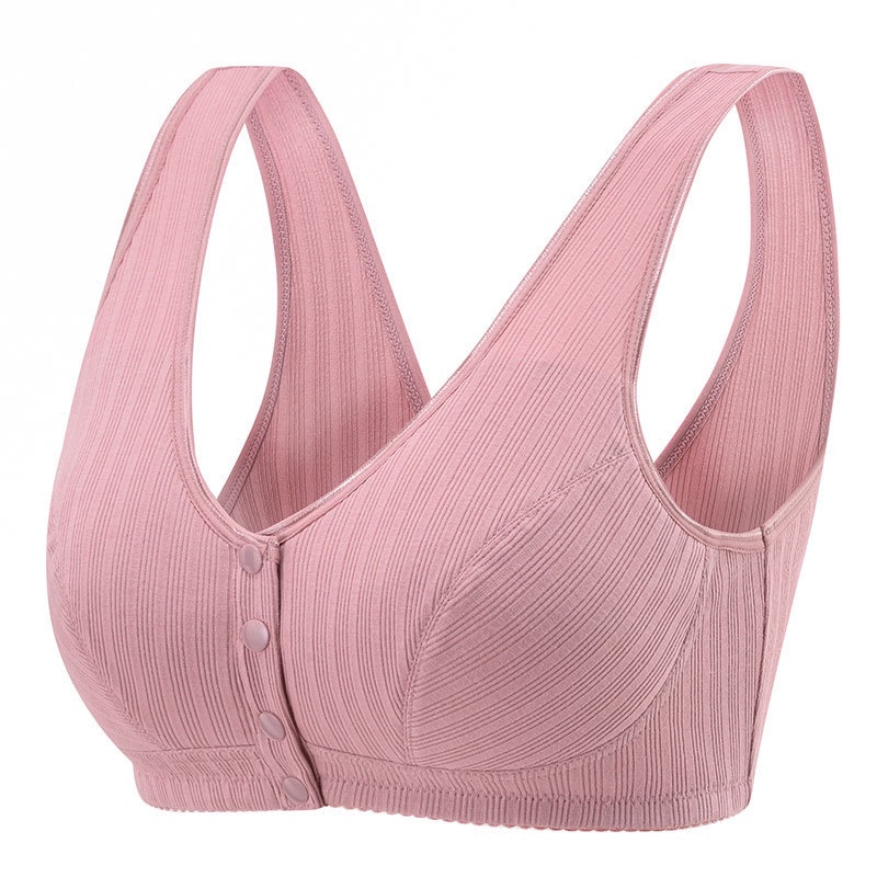 34-48 Upgraded Front Button Bra Plus Size Women Wireless Push up ...