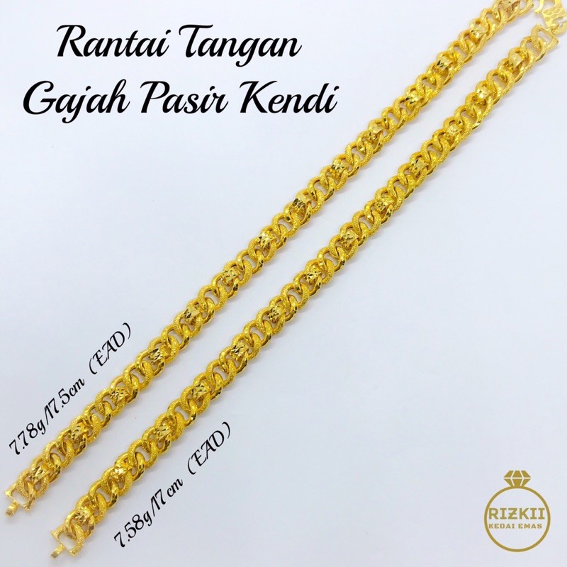 Buy Emas 916 Rantai Tangan Gajah Pasir Kendi Seetracker Malaysia