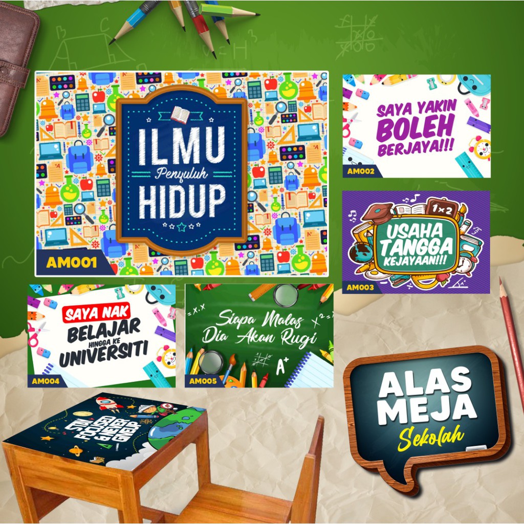 BANNER HIASAN SEKOLAH ALAS MEJA MURID MURAH | Shopee Malaysia