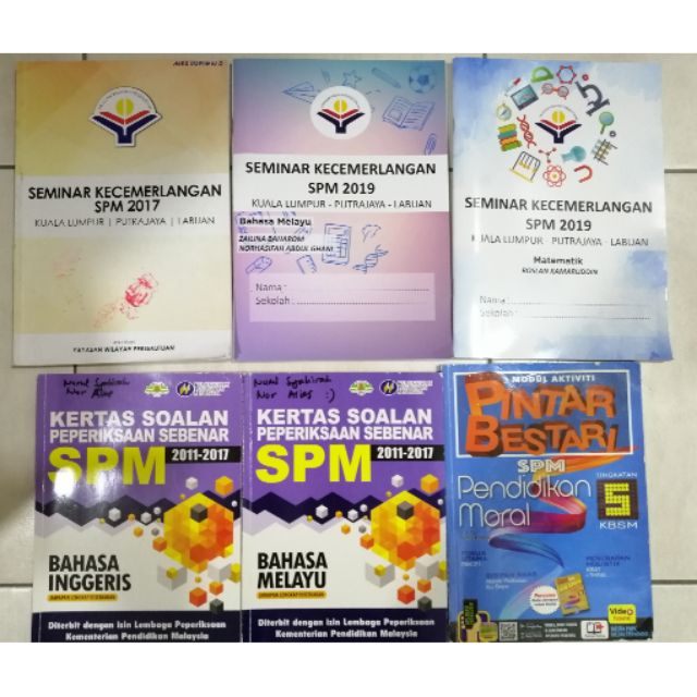 1SET 6BOOKS KERTAS SOALAN PEPERIKSAAN SEBENAR SPM PRELOVED ...