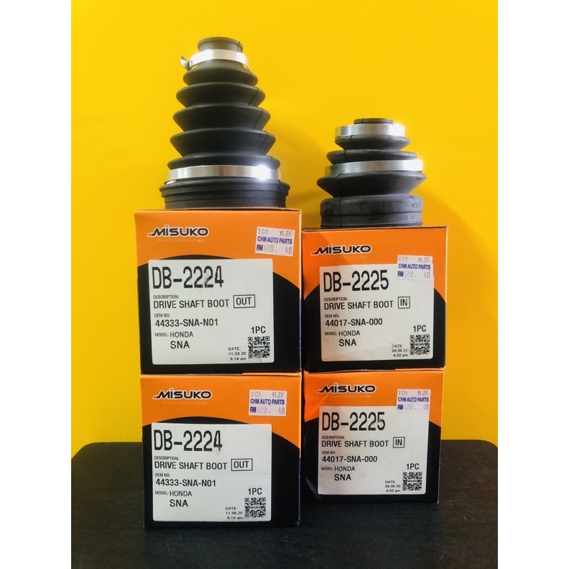 ** MISUKO JAPAN ** HONDA CIVIC FD (SNA) DRIVE SHAFT BOOT (INNER & OUTER