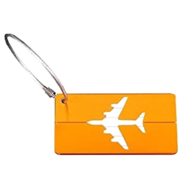 MILANDO Luggage Tag Aeroplane Flight Aluminium Alloy Travel Key Chain Business Travel Fashion (Type 2)