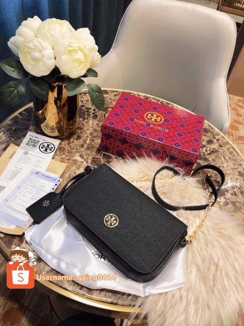 Tory Burch Mini Sling Leather Crossbody Women Bag Beg Black Fashion |  Shopee Malaysia