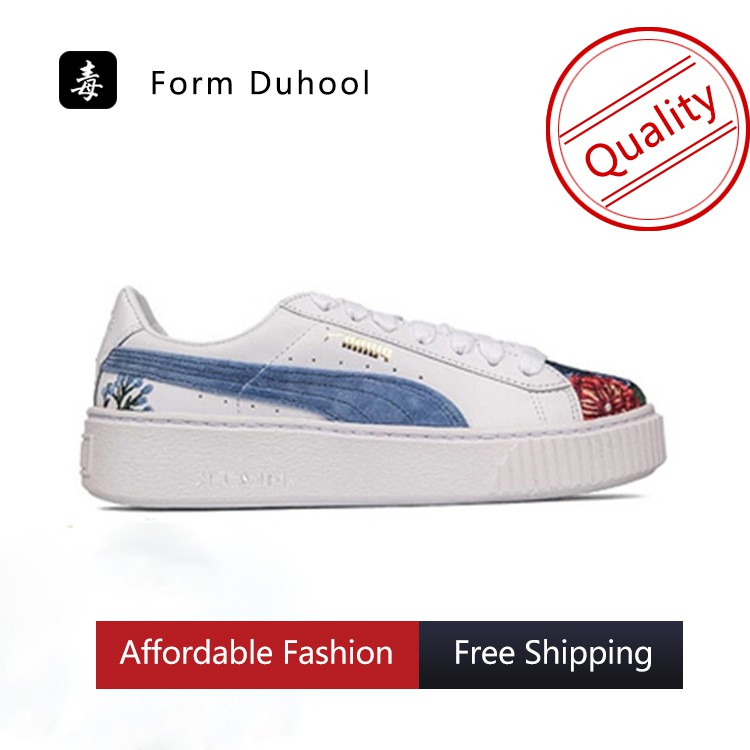 platform hyper embroidered women's sneakers
