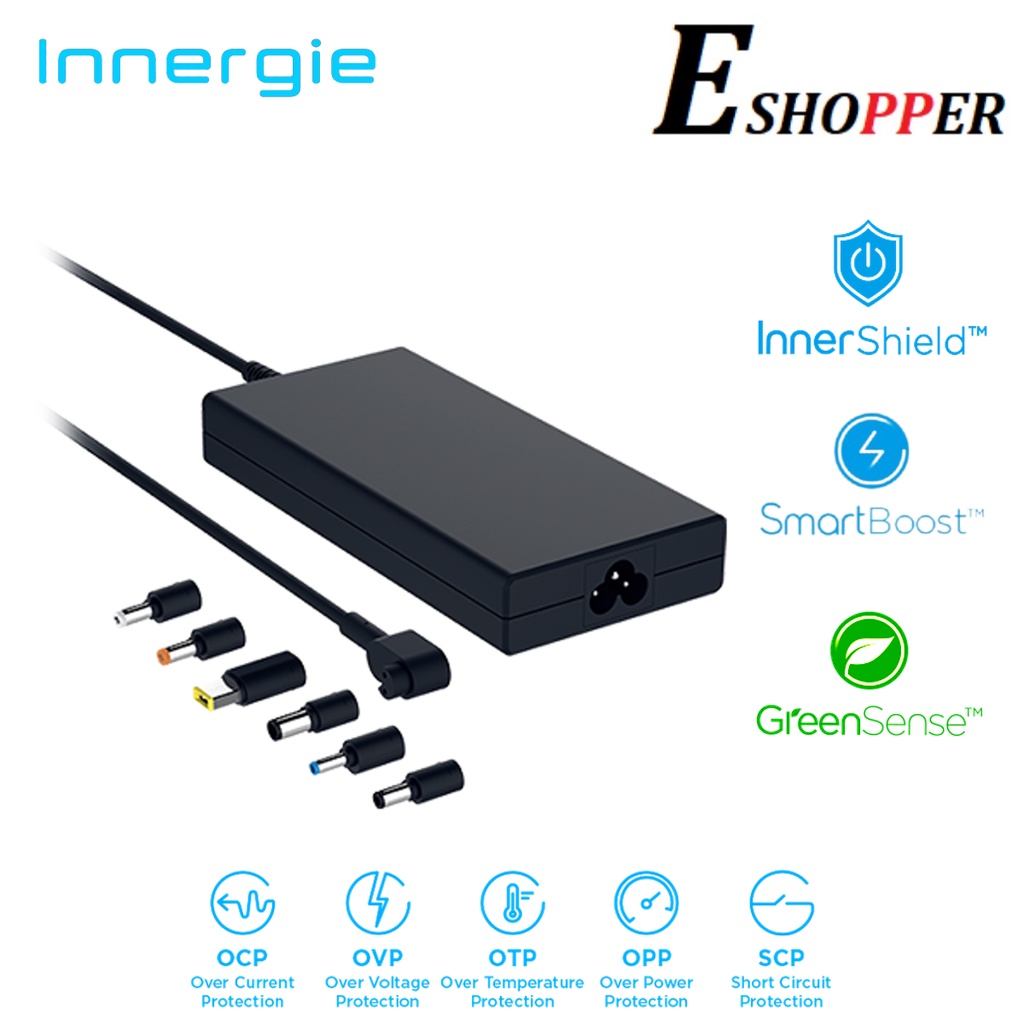 INNERGIE UNIVERSAL NOTEBOOK CHARGER 65W/180W FOR ASUS/DELL/LENOVO/HP/ACER