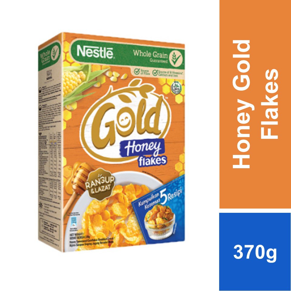 NESTLE Gold Honey Flakes Cereal 370g (Halal)