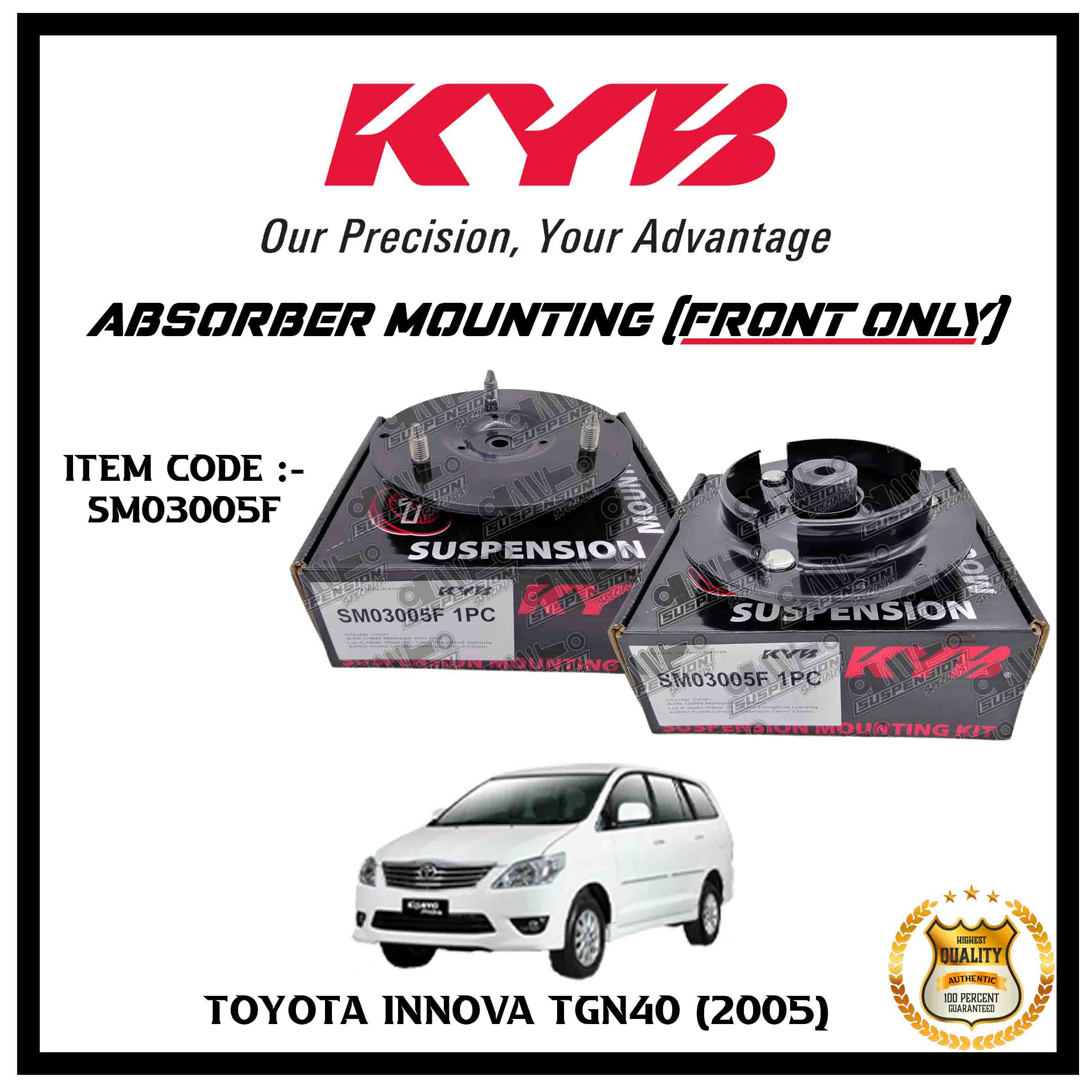 Toyota Innova Tgn40 2005 Front Absorber Mounting Original Kyb 2pcs Shopee Malaysia