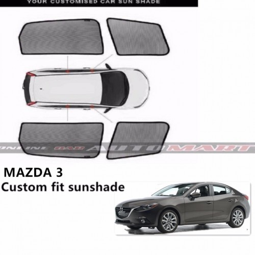 Custom Fit OEM Sunshades/ Sun shades for Mazda 3 - 4pcs