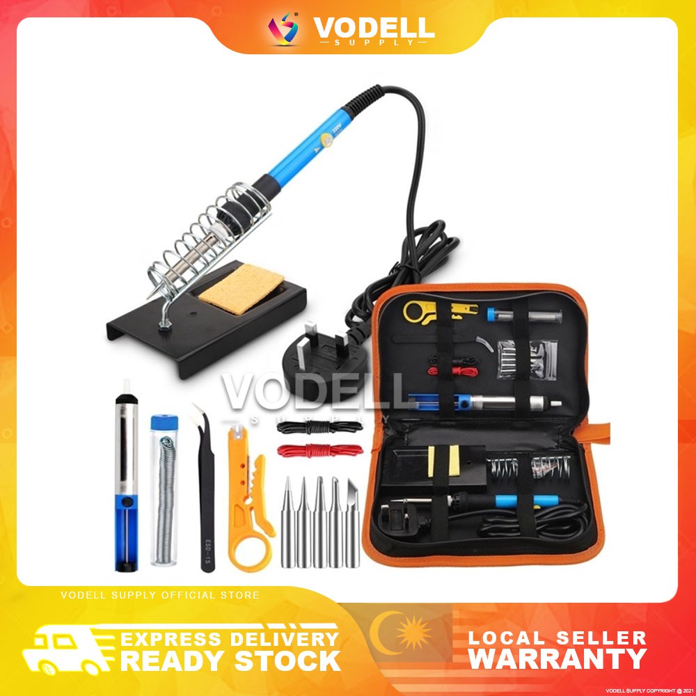 15PCS 60W 220V Soldering Iron Set Electronic Iron Kit Temperature