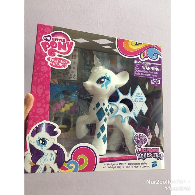 my little pony cutie mark magic glamour glow rarity figure