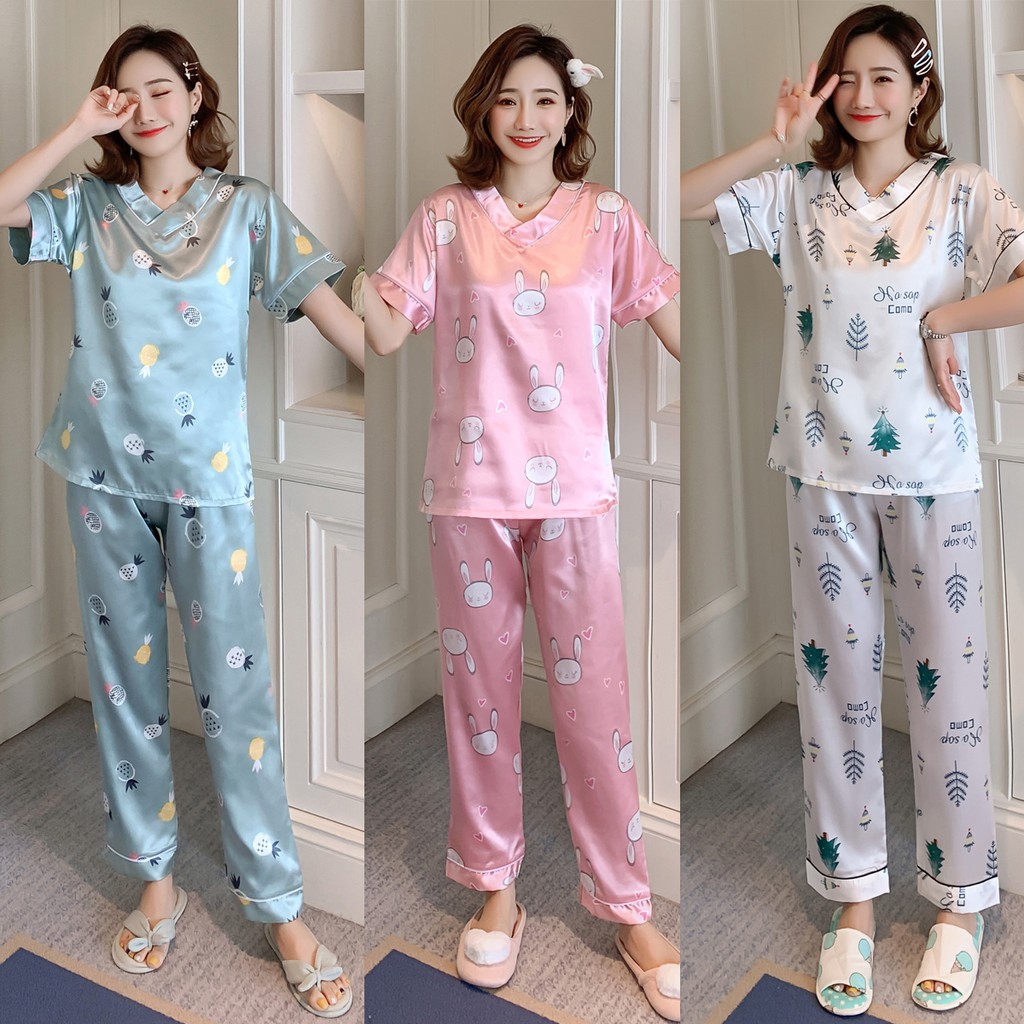 Limited Sale🔥Women Short Sleeve Wanita Pajamas Quality ...