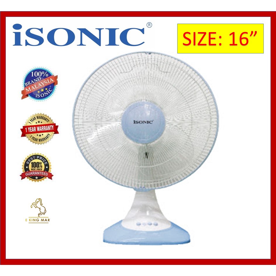 ISONIC Kipas Meja 16" TABLE FAN / Floor Fan CTF-TF16A Kipas Angin Meja ...