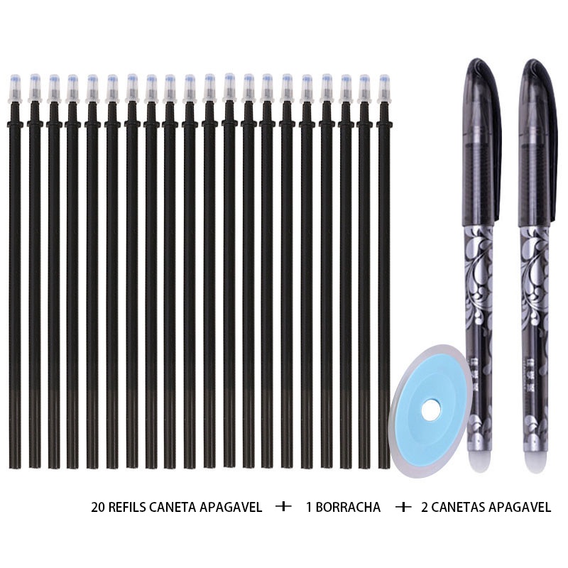 Erasable Pen Set 2pcs Pen + 20 Refills + 1 Eraser Shopee Malaysia