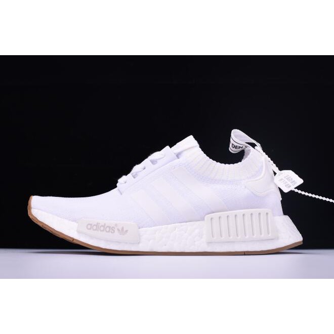 nmd r1 primeknit white gum