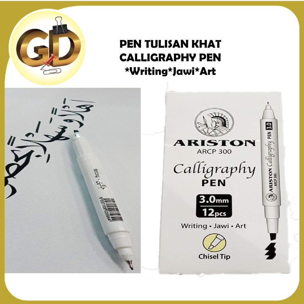 Ariston Calligraphy Pen Handwriting Jawi Lettering Pen Tulisan Khat Art