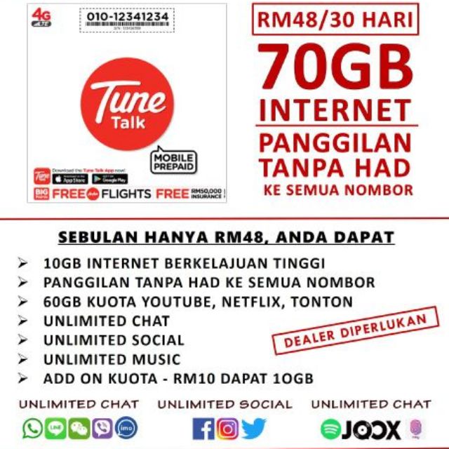 Simkad Viral Tunetalk Halotelco 4g Lte Coverage Celcom Shopee Malaysia