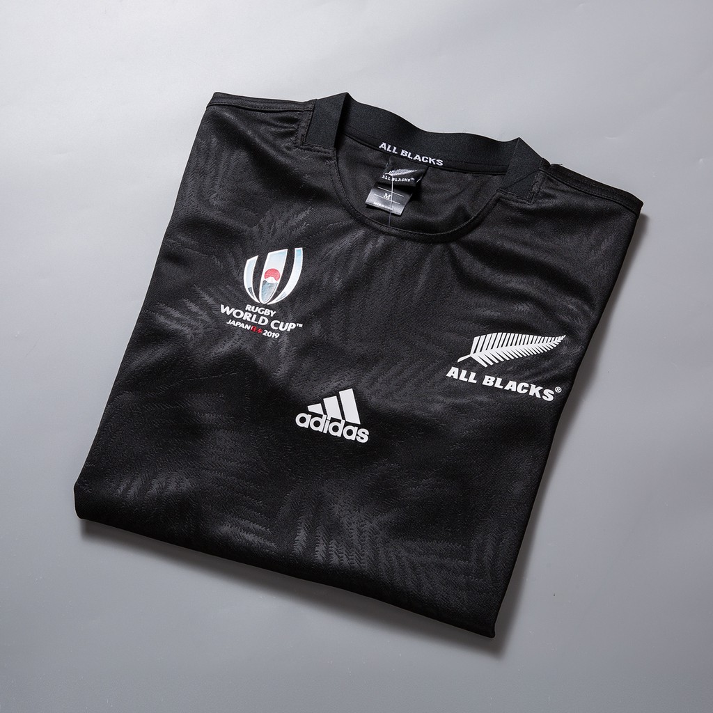 Color : Black2, Size : L MOXUAN 2019 Japan Rugby World Cup New Zealand All Black Team Home Away Football Knit Shirt Bracelet Long Sleeve Sweatshirt