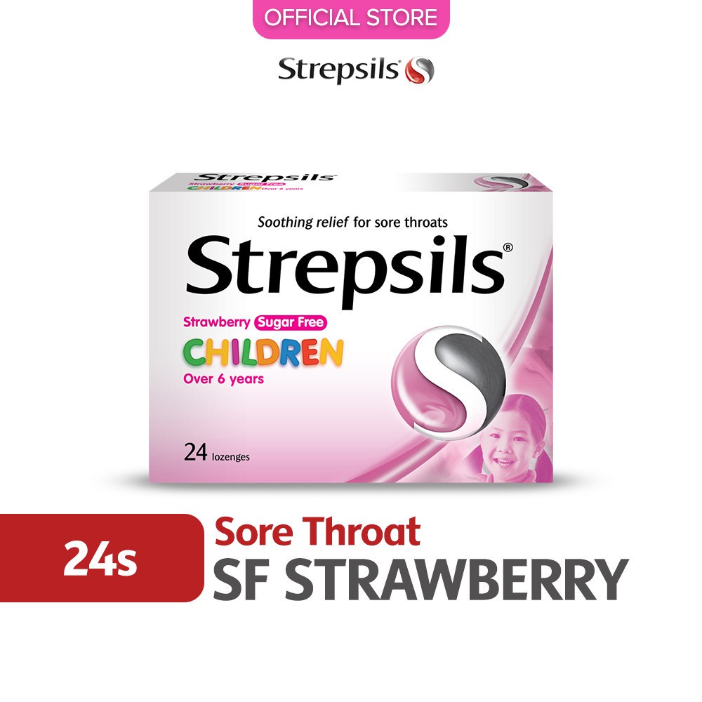 Strepsils Children Strawberry Throat Soothing Lozenges x24 Shopee Malaysia