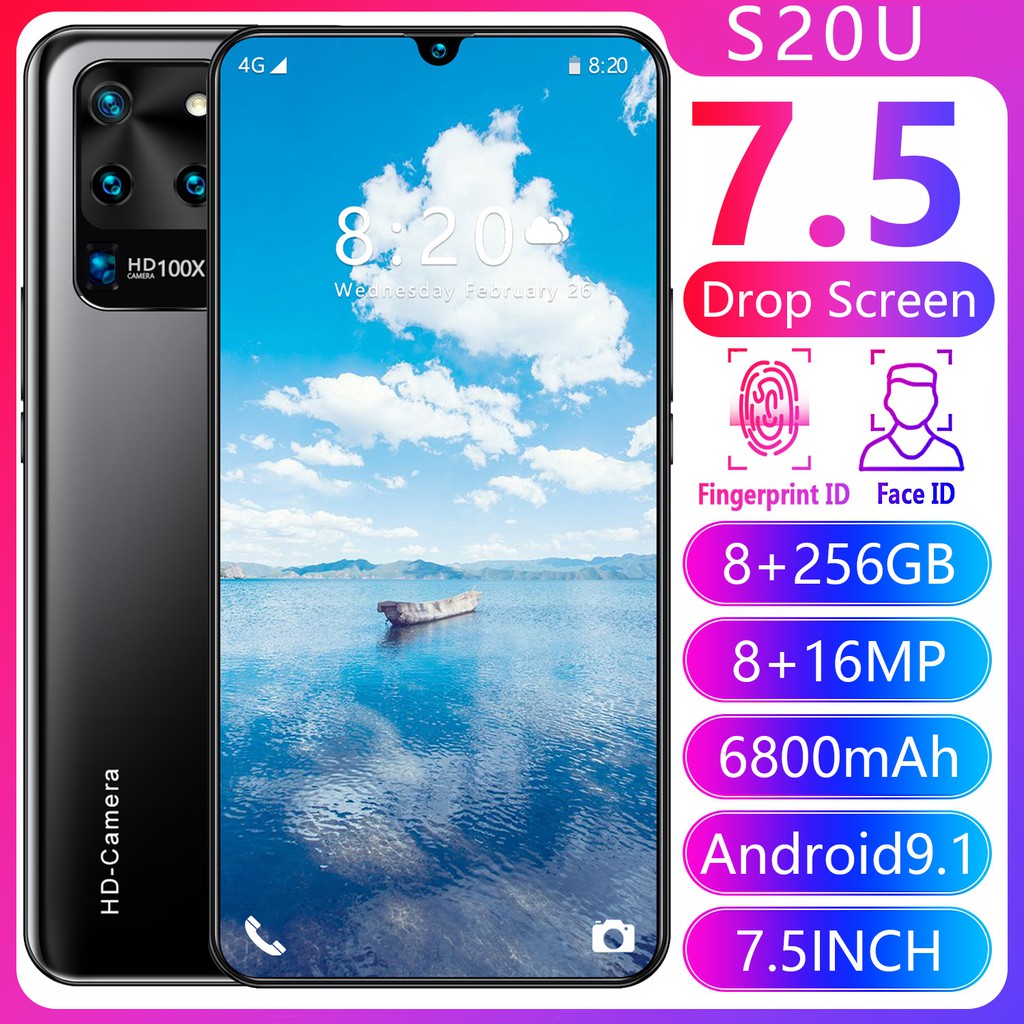 Smart Phone S20u 8gb Ram 256gb Rom 7 5 Inch Mobilephone Gaming Handphone Murah Fone Telefon Bimbi Shopee Malaysia